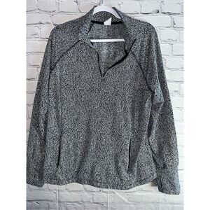 Avia Activewear Women’s XL White Black Mock Neck Performance Shirt Top S81 – Pre